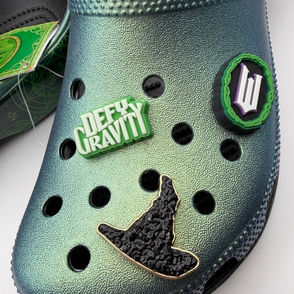 CROCS Classic Clog Wicked Defy Gravity Elphaba Wickedly Beautiful charms Jibbitz - Picture 3 of 16